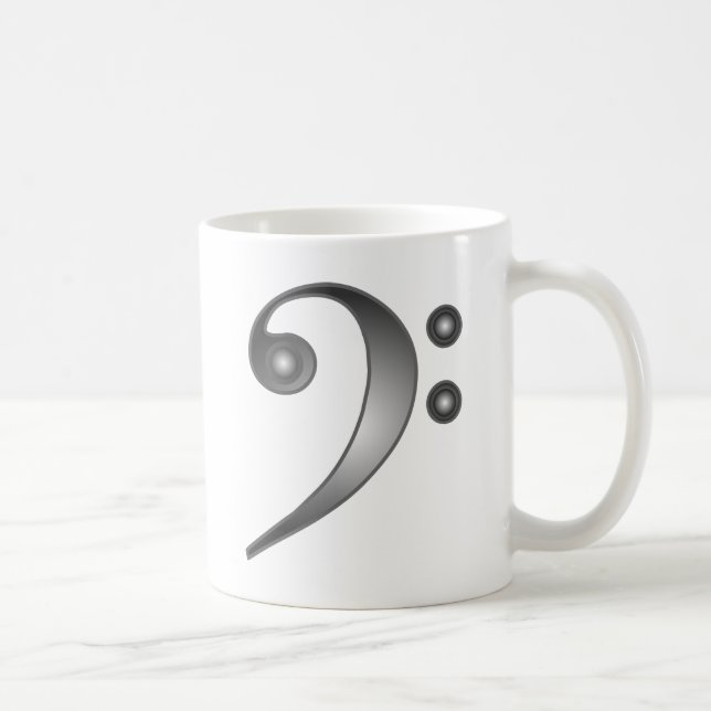 Caneca De Café Clef baixo metálico (Direita)