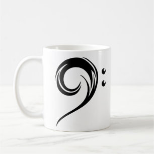 Caneca De Café clef baixo tribal