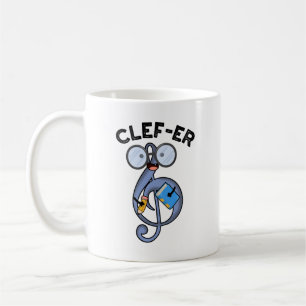 Caneca De Café Clef-er Funny Music Pun