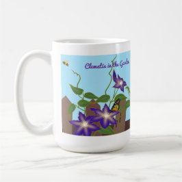 Caneca De Café Clematite no Jardim