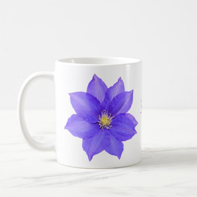 Caneca de Café Clematite Roxa (Esquerda)