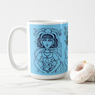 CANECA DE CAFÉ CLEOPATRA OCTOPUS MERMAID, FANTASIA GÓTICO SIREN