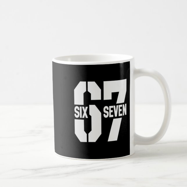 Caneca De Café Clic 67 Meme - Eu Amo Seis Sete  (Direita)