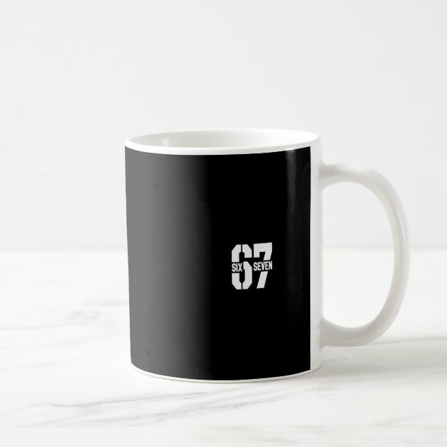 Caneca De Café Clic 67 Meme - Eu Amo Seis Sete 1  (Direita)