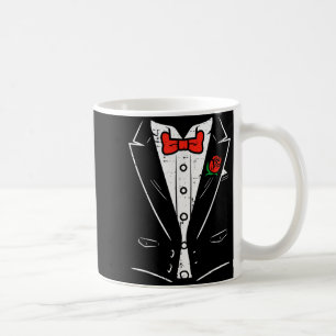 Caneca De Café Clic Tuxedo Rosa Vermelha Fantasia Legal Dia dos N