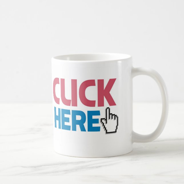 CANECA DE CAFÉ CLICK/CUCK AQUI (Direita)