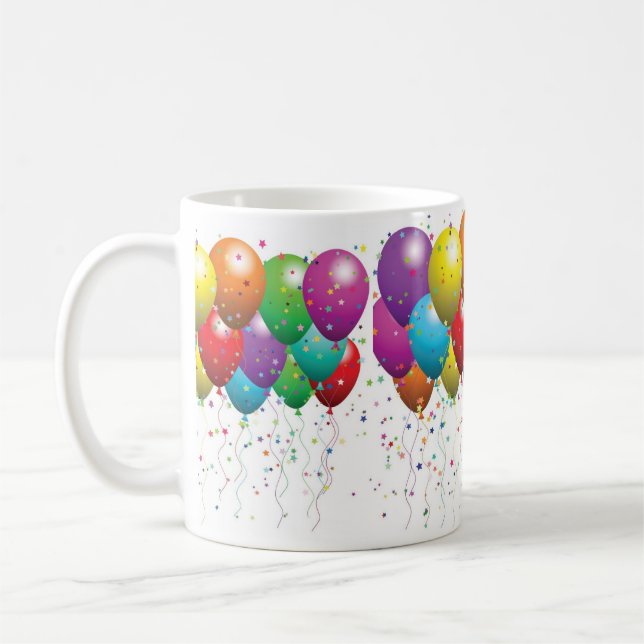 CANECA DE CAFÉ CLIENTES DE BALÃO DE ANIVERSÁRIO (Esquerda)