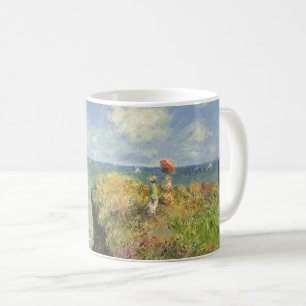 Caneca De Café Cliff Walk em Pourville por Claude Monet