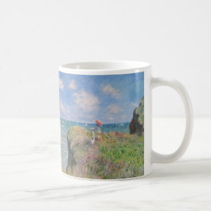 Caneca De Café Cliff Walk em Pourville por Claude Monet