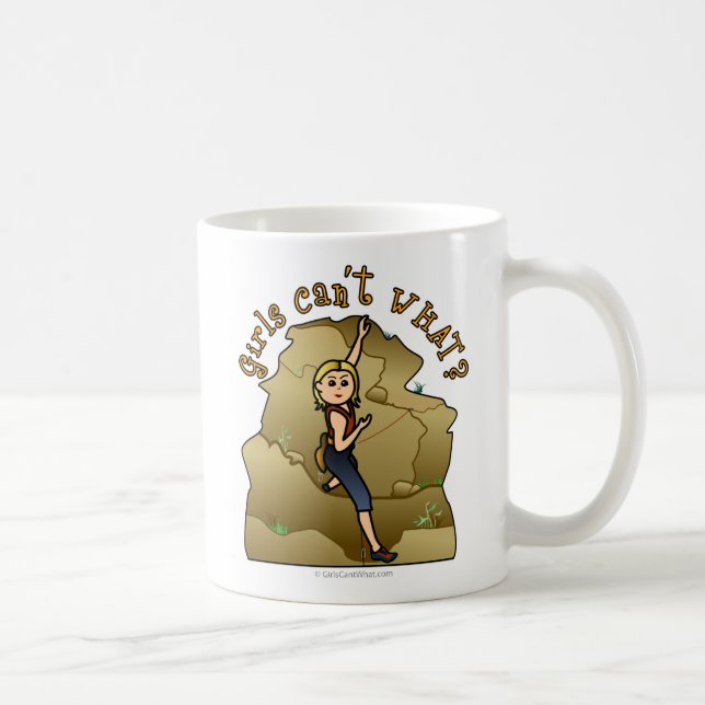 Caneca De Café Clima de Rock de Garota Leve (Direita)