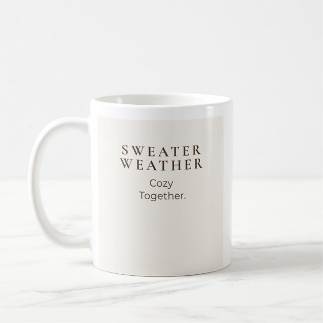 Caneca De Café Clima de Suéter Aconchegante Juntos  (Esquerda)