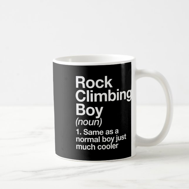 Caneca De Café Climbing Boy Definition Funny Sport  (Direita)