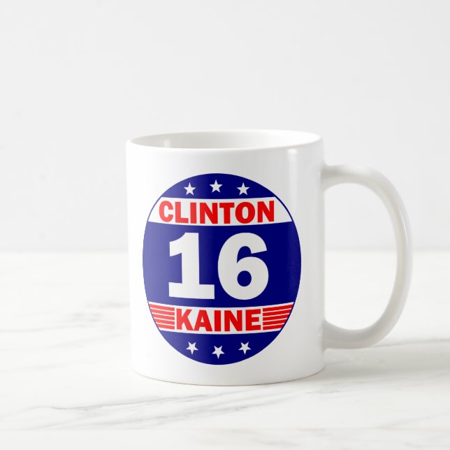 Caneca De Café Clinton Kaine 2016 (Direita)