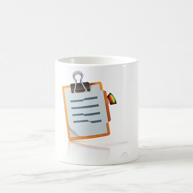 Caneca De Café Clipboard Mug (Criador carregado)