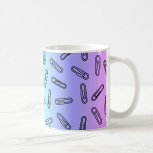 Caneca De Café Clipes de papel sobre o arco-íris