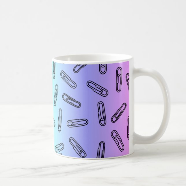 Caneca De Café Clipes de papel sobre o arco-íris (Direita)