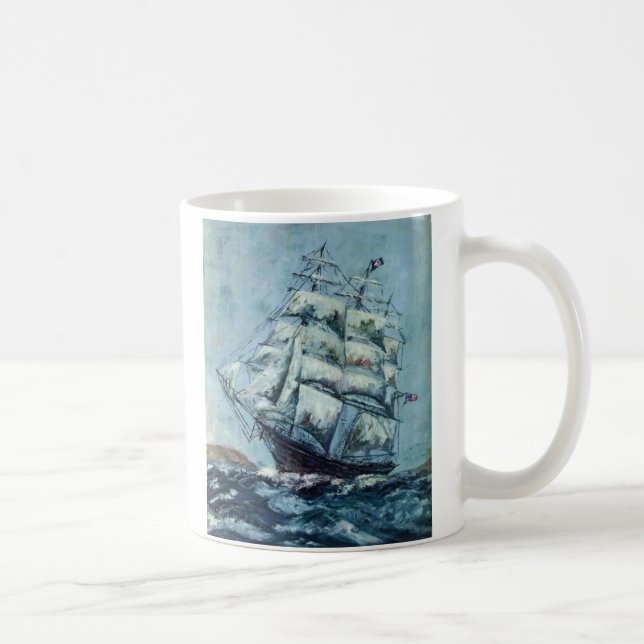 Caneca De Café Clipper Ship Western Shore (Direita)
