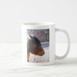 Caneca De Café Close de cavalo marrom, pequeno pônei marrom