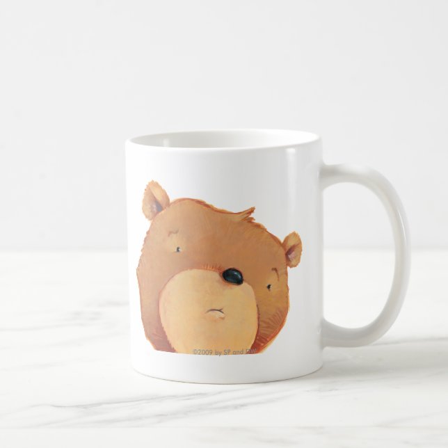 Caneca De Café Close up do urso de Brown grande (Direita)
