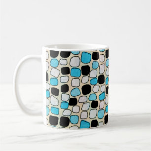 Caneca De Café close-up of retro shirt style1960s,background,blue