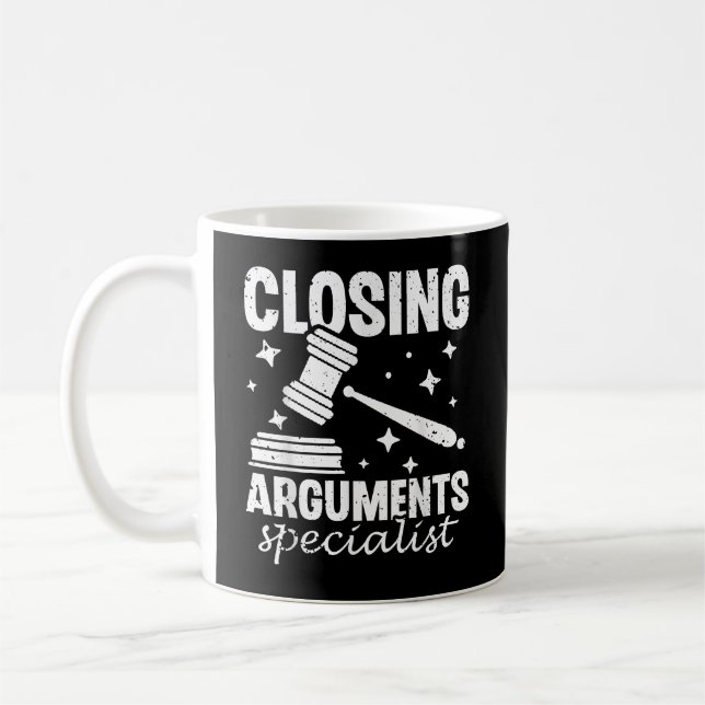 Caneca De Café Closing Arguments Specialist Advocate Law Attorney (Esquerda)