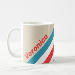 Caneca De Café Cloud Chaser Stripes with Name
