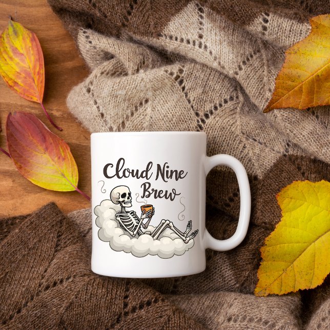 Caneca De Café Cloud Nine Breve Skeleton Coffee Mug (Criador carregado)