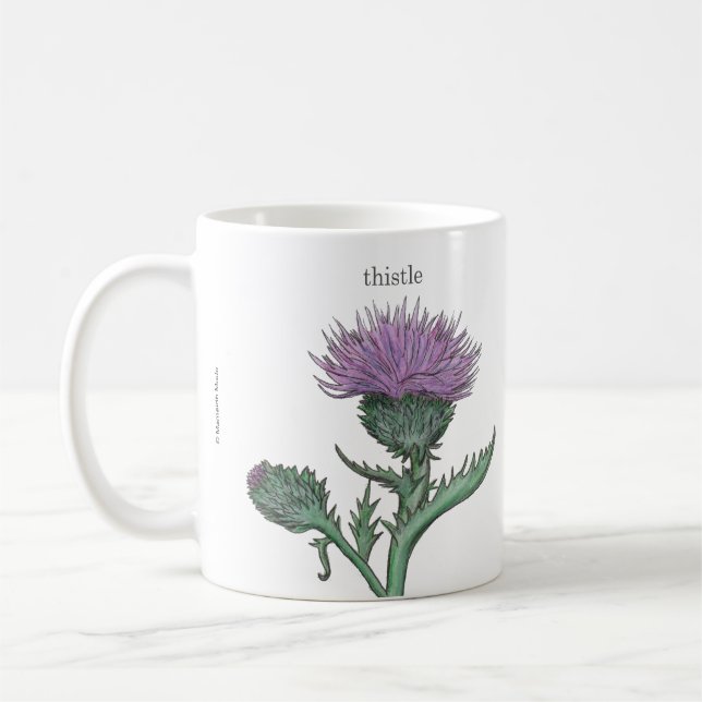 Caneca De Café cluaran/ thistle (tradução gaélica escocesa) (Esquerda)