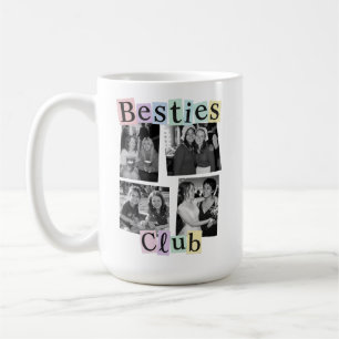 Caneca De Café Clube das Melhores Amigas Colagem de Fotos Persona