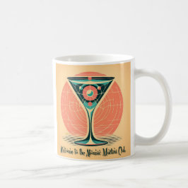 Caneca De Café Clube de Coquetel Martini Atômico com Entrelaçamen