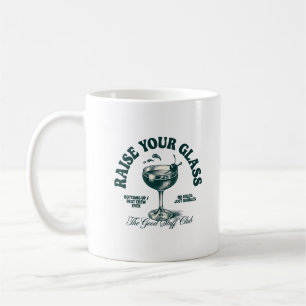 Caneca De Café Clube de Coquetel Vintage Levante Seu Copo Design