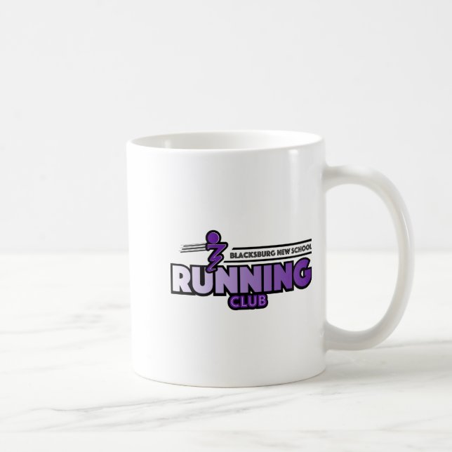 Caneca De Café Clube de Corrida da Nova Escola de Blacksburg  (Direita)
