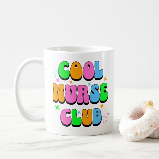 Caneca De Café Clube de enfermeiros legais (Com Donut)