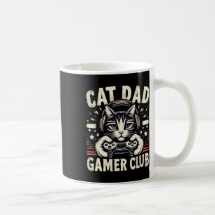Caneca De Café Clube de Gamer Pai de Gato Engraçado Para Ele Víde