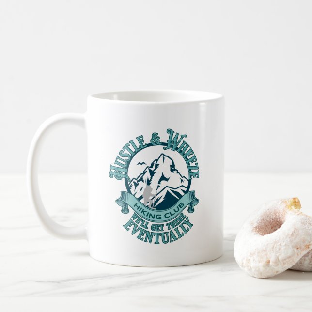 Caneca De Café Clube de Hiking Hustle & Wheeze  (Com Donut)