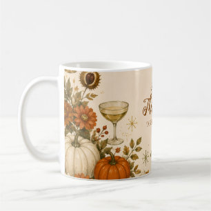 Caneca De Café Clube de Jantar de Ação de Graças Vintage Nostálgi