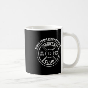 Caneca De Café Clube de Levantamento de Peso de 1000 Libras Acade