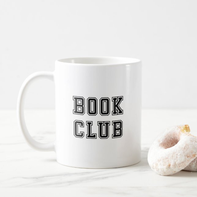Caneca De Café Clube de Livros de Estilo Varsity (Com Donut)