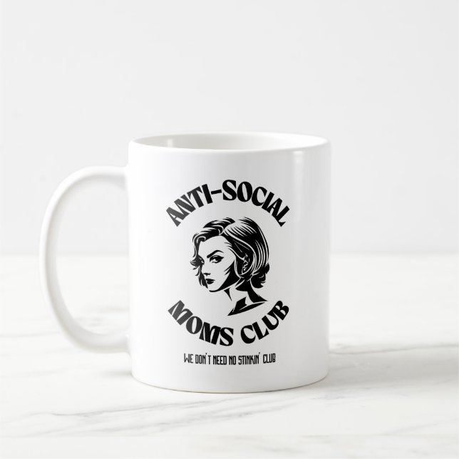 Caneca De Café Clube de Mães Anti-Sociais (Esquerda)