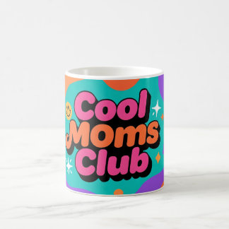 Caneca De Café Clube de Mães Legais Design Ousado e Moderno