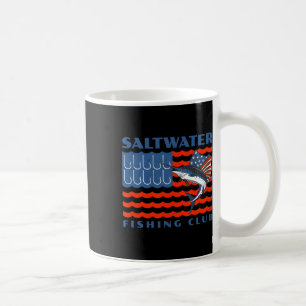 Caneca De Café Clube de Pesca em Água Salgada Gráfico 4 de Julho 