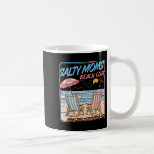 Caneca De Café Clube de Praia Salty Moms Férias de Verão