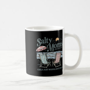 Caneca De Café Clube de Praia Salty Moms Férias Retrô Vibrações C