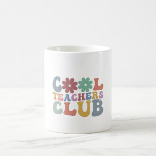 Caneca De Café Clube de Professor Legal Retro Groovy De Volta à E