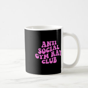 Caneca De Café Clube de Rato de Ginásio Anti Social Engraçado Gin