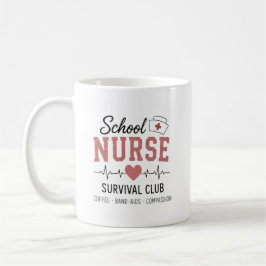 Caneca De Café Clube de Sobrevivência Personalizado de Enfermeira