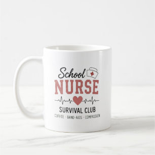 Caneca De Café Clube de Sobrevivência Personalizado de Enfermeira