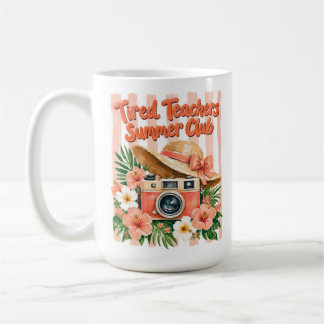 CANECA DE CAFÉ CLUBE DE VERÃO DE PROFESSORES CANSAÇADOS LARANJA
