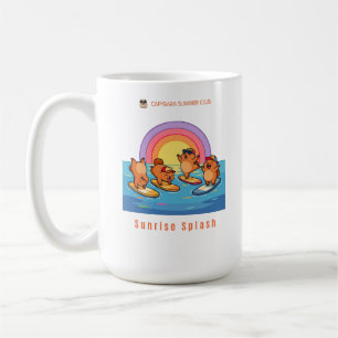Caneca De Café Clube de Verão do Capivara Splash ao Nascer do Sol