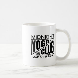 Caneca De Café Clube de Yoga à Meia-Noite Instrutor de Meditação